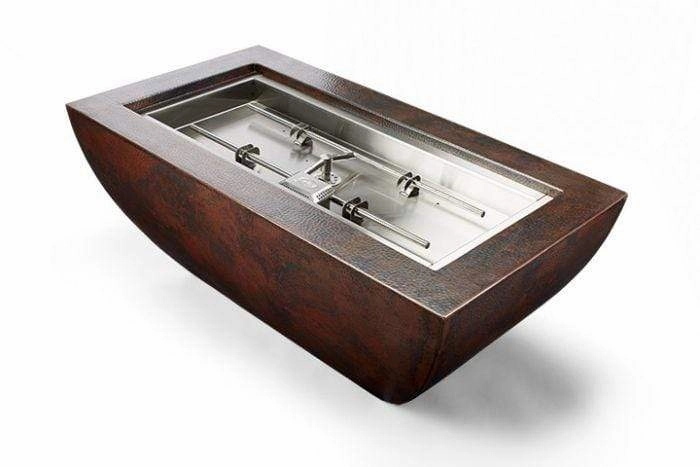 HPC Fire 47" Copper Bowl Phoenix H-Burner Electronic Ignitionportable outdoor fire pit with lid