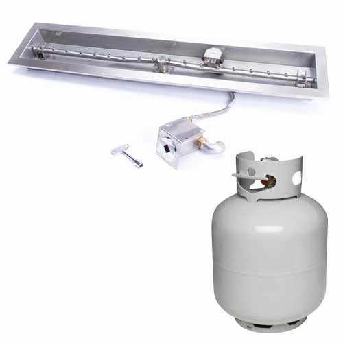 HPC Fire 48" Linear Trough FP Insert Small Tank TOR-MLFPK48 TRGH-FLEX-LP-STportable outdoor fire pit with lid