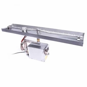 HPC Fire 49" x 8" Linear Interlink Pan Electronic Ignition Fire Pit Insertportable outdoor fire pit with lid