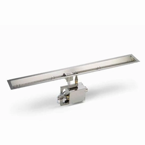 HPC Fire 72" Linear Trough Electronic Ignition HI/LO Fire Pit Insertportable outdoor fire pit with lid
