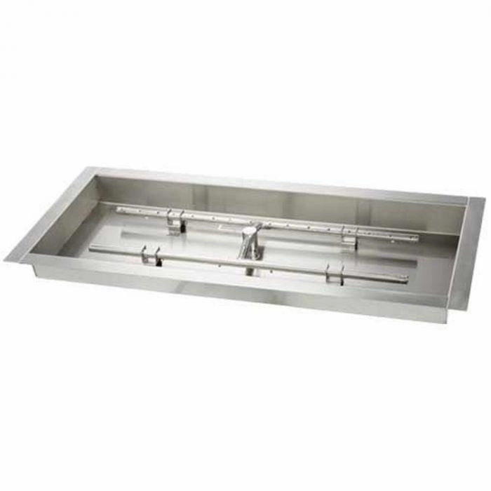 HPC Fire Drop -In FP Burner Pan w/ Linear Trough 96SS-TRGH-NG