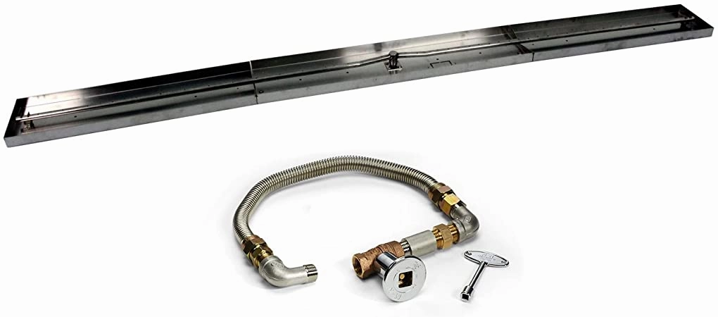 HPC Fire Pit Series Linear Interlink Burner w/MLFPK FPS-LINEAR121X8portable outdoor fire pit with lid