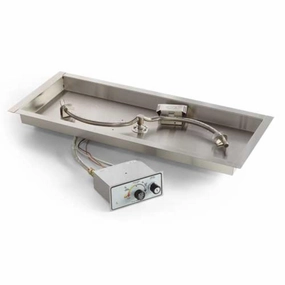 HPC Fire Rectangle S-Burner Bowl Pan Fire Pit Insert FPPK42X14-S-FLEX-STportable outdoor fire pit with lid