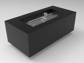 HPC Fire Tejas Rectangular Fire Pit Enclosure HI/LO Electronic Ignition 120VACportable outdoor fire pit with lid