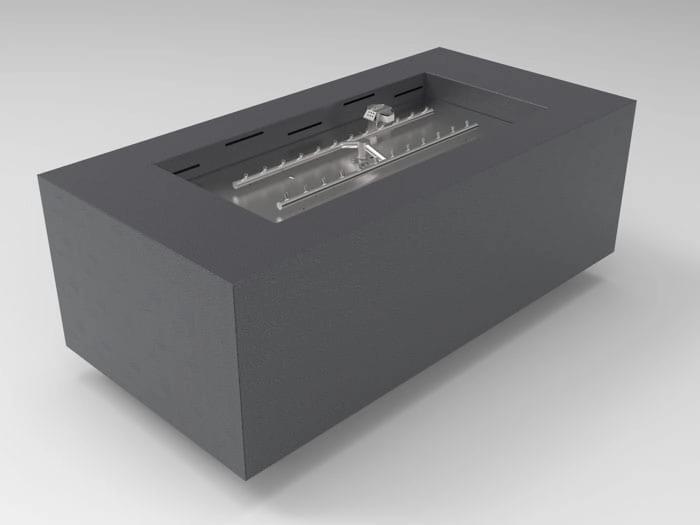 HPC Fire Tejas Rectangular Fire Pit Enclosure HI/LO Electronic Ignition 24VAC