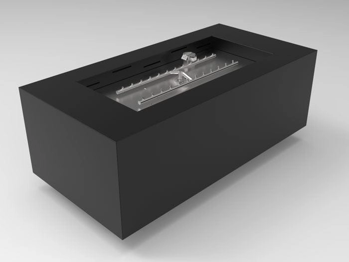 HPC Fire Tejas Rectangular Fire Pit Enclosure HI/LO Electronic Ignition 24VACportable outdoor fire pit with lid