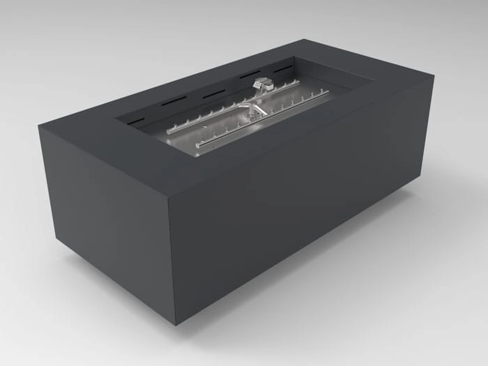 HPC Fire Tejas Rectangular Fire Pit Enclosure On/Off Electronic Ignition 120VAC
