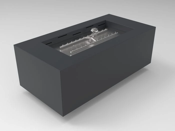 HPC Fire Tejas Rectangular Fire Pit Enclosure On/Off Electronic Ignition 24VAC
