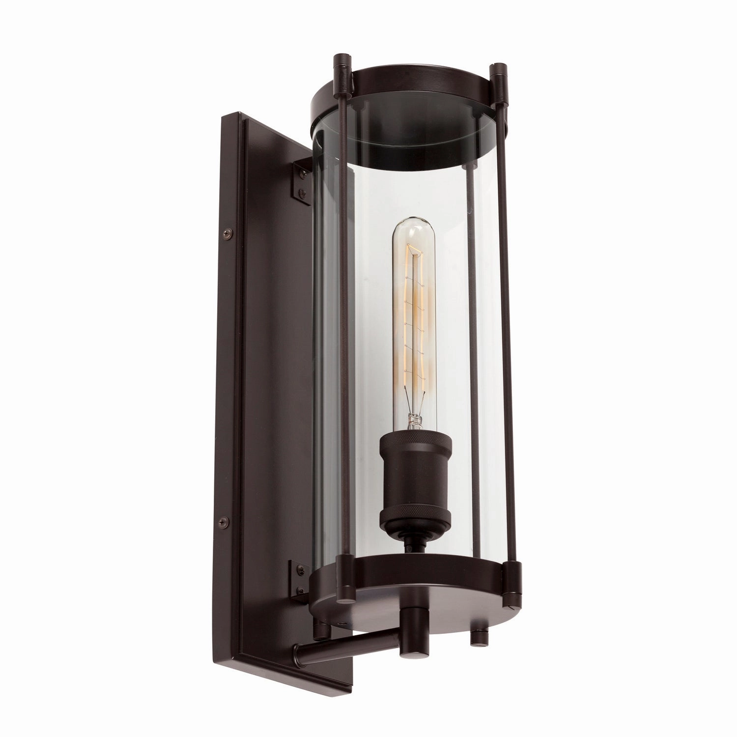 Hudson One Light Outdoor Lantern Antique Bronze
