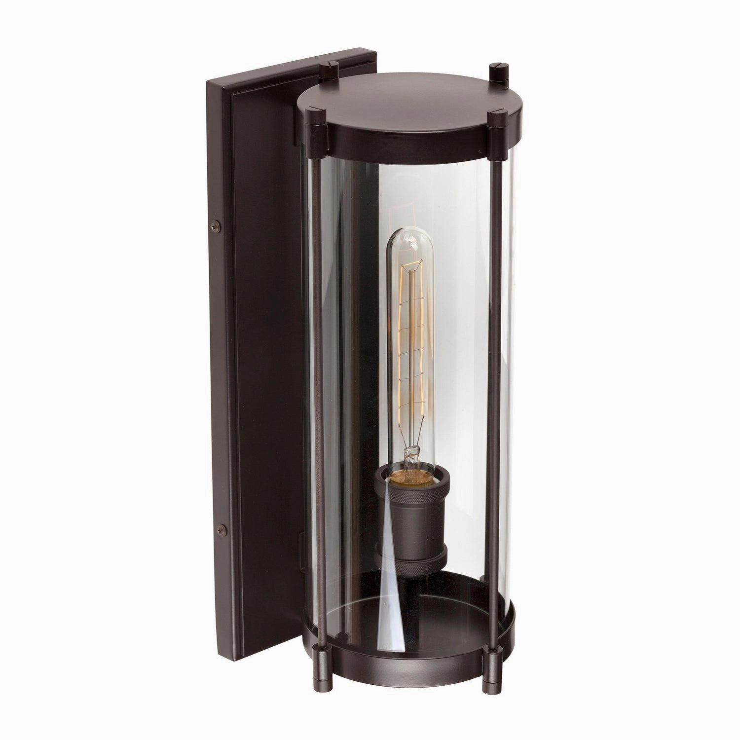 Hudson One Light Outdoor Lantern Antique Bronze