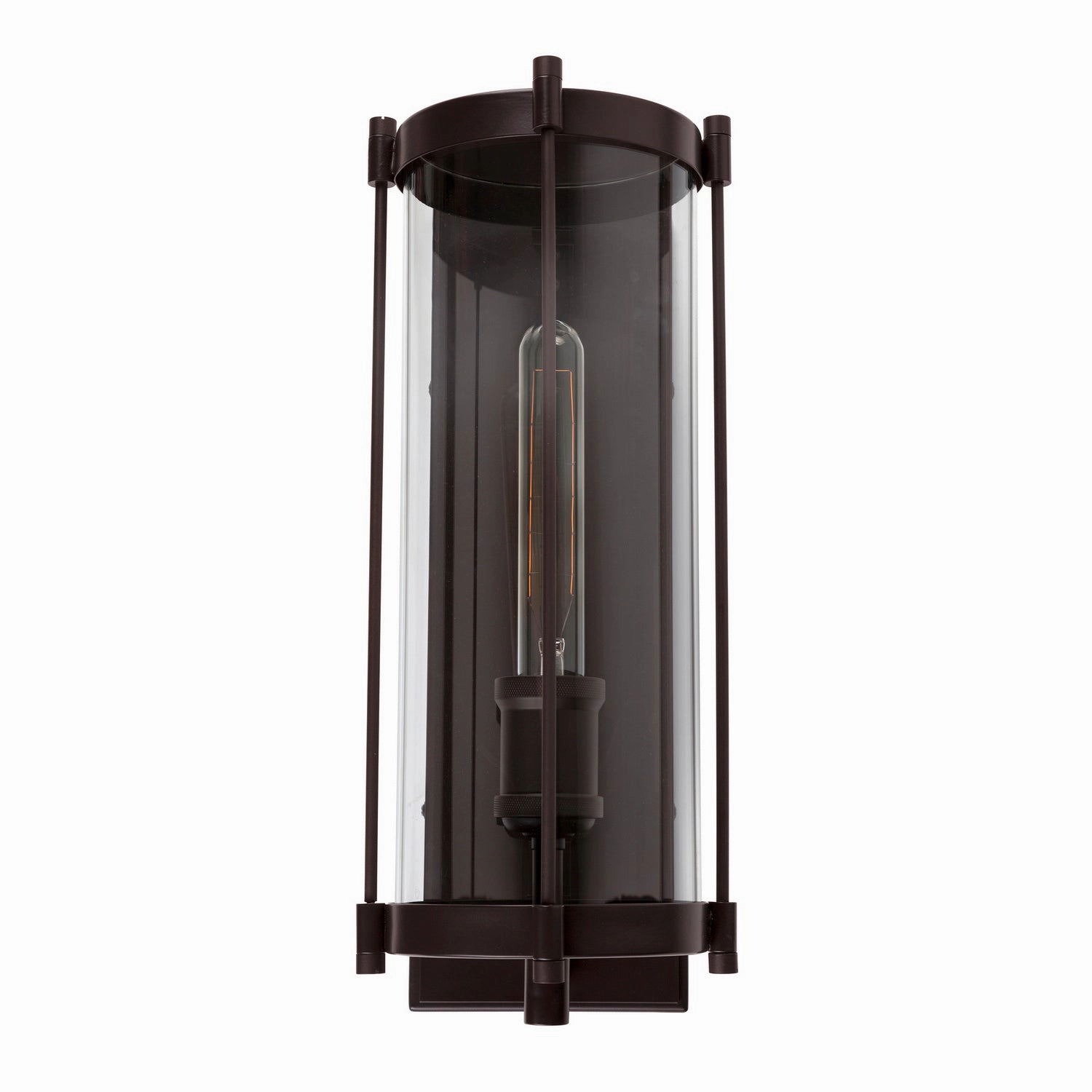 Hudson One Light Outdoor Lantern Antique Bronze