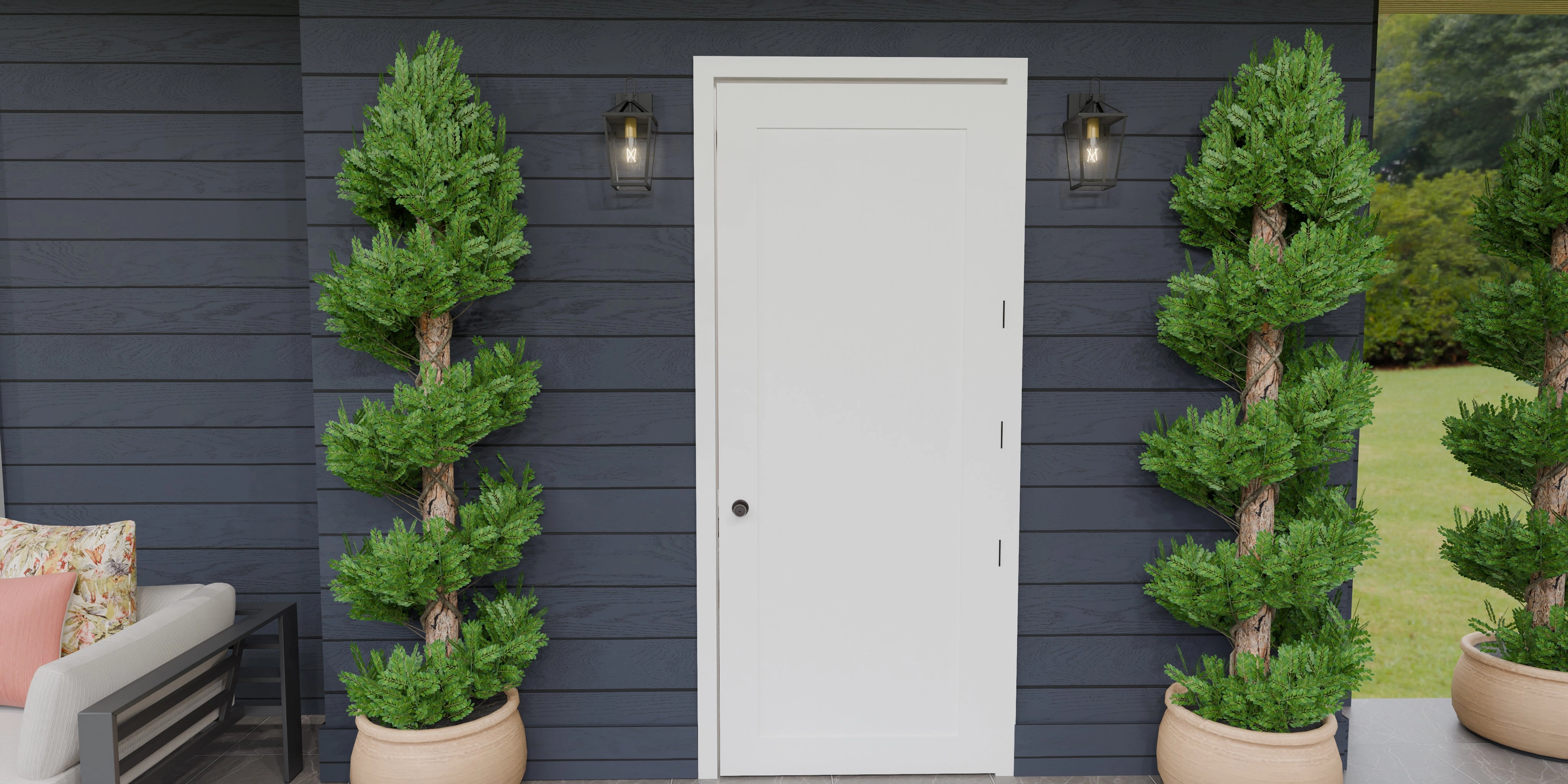 Hull One Light Outdoor Wall Mount Matte Black