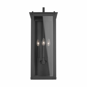 Hunt Four Light Wall Mount BlackOutdoor wall sconces with motion sensor