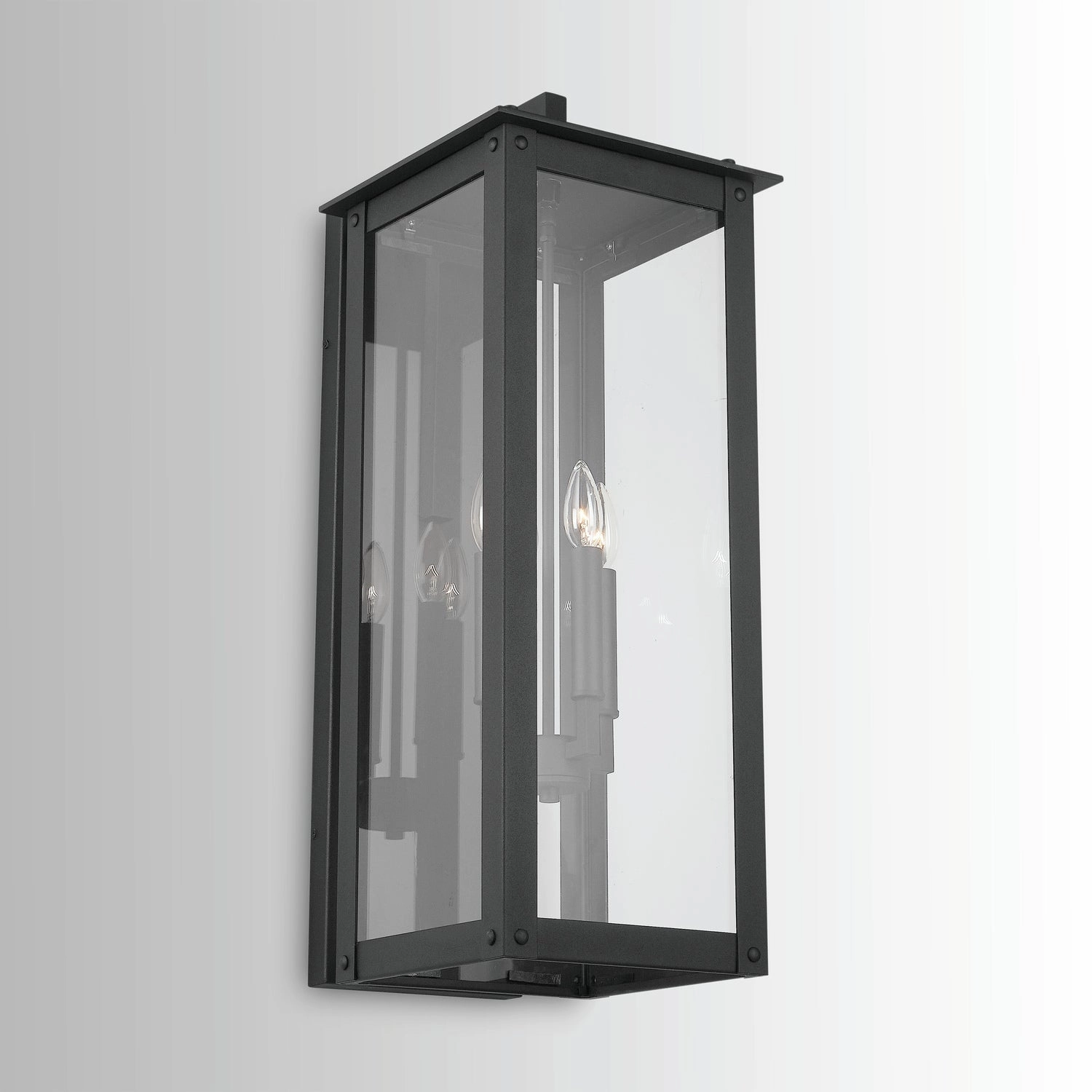 Hunt Four Light Wall Mount Black