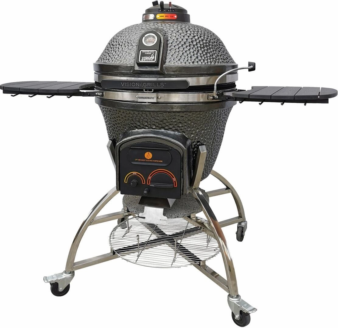 Icon Grills XD702 Maxis Gunmetal Kamado Charcoal Grill CGXD702GMAXIS