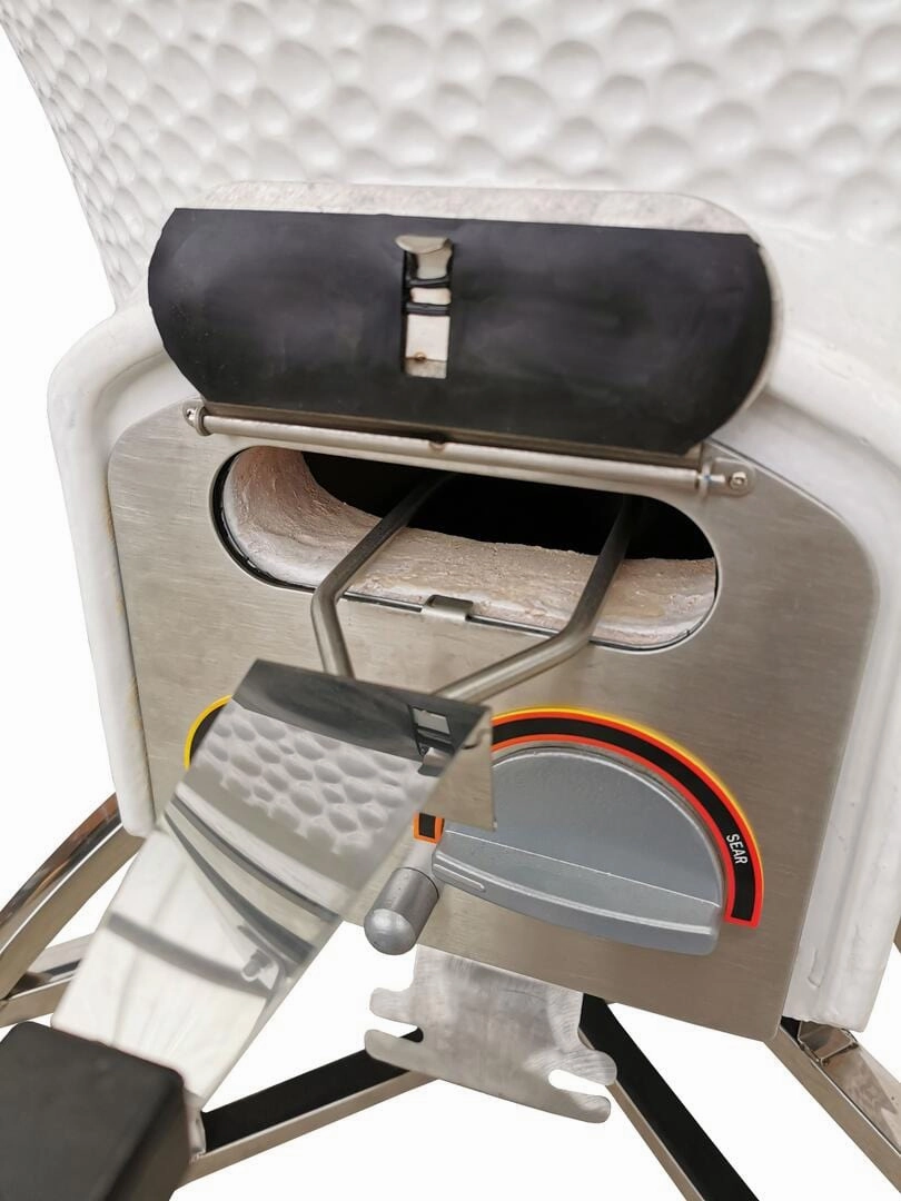 Icon Grills XD702 Maxis White Kamado Charcoal Grill CGXD702WMAXIS