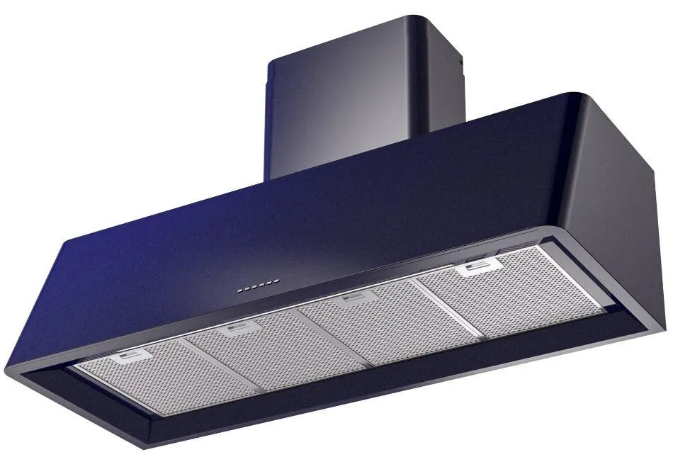 Ilve UAG48MB Nostalgie 48 Inch Blue Wall Mount Range Hood