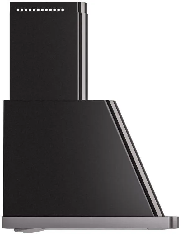 Ilve UAM120BK Majestic 48 Inch Glossy Black Wall Mount Range Hood