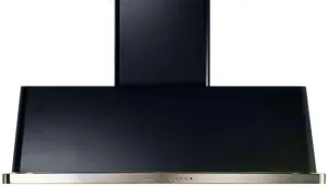 Ilve UAM150BK Majestic 60 Inch Glossy Black Wall Mount Range Hood