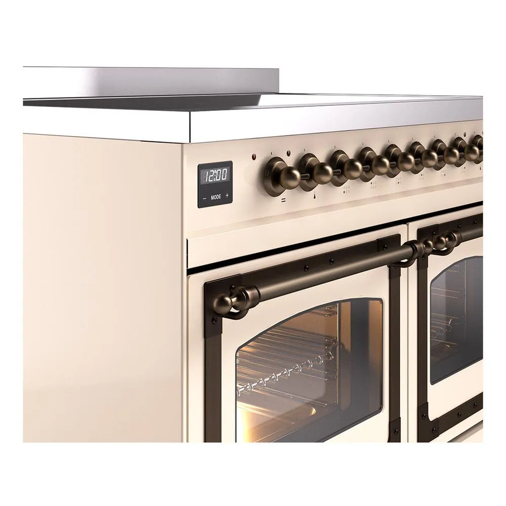 Ilve UNDI406NMPAWB Ilve Undi406Nmpawb Nostalgie Ii Noblesse 40" Induction Range (Triple Glass Door, Antique White, Burnished)