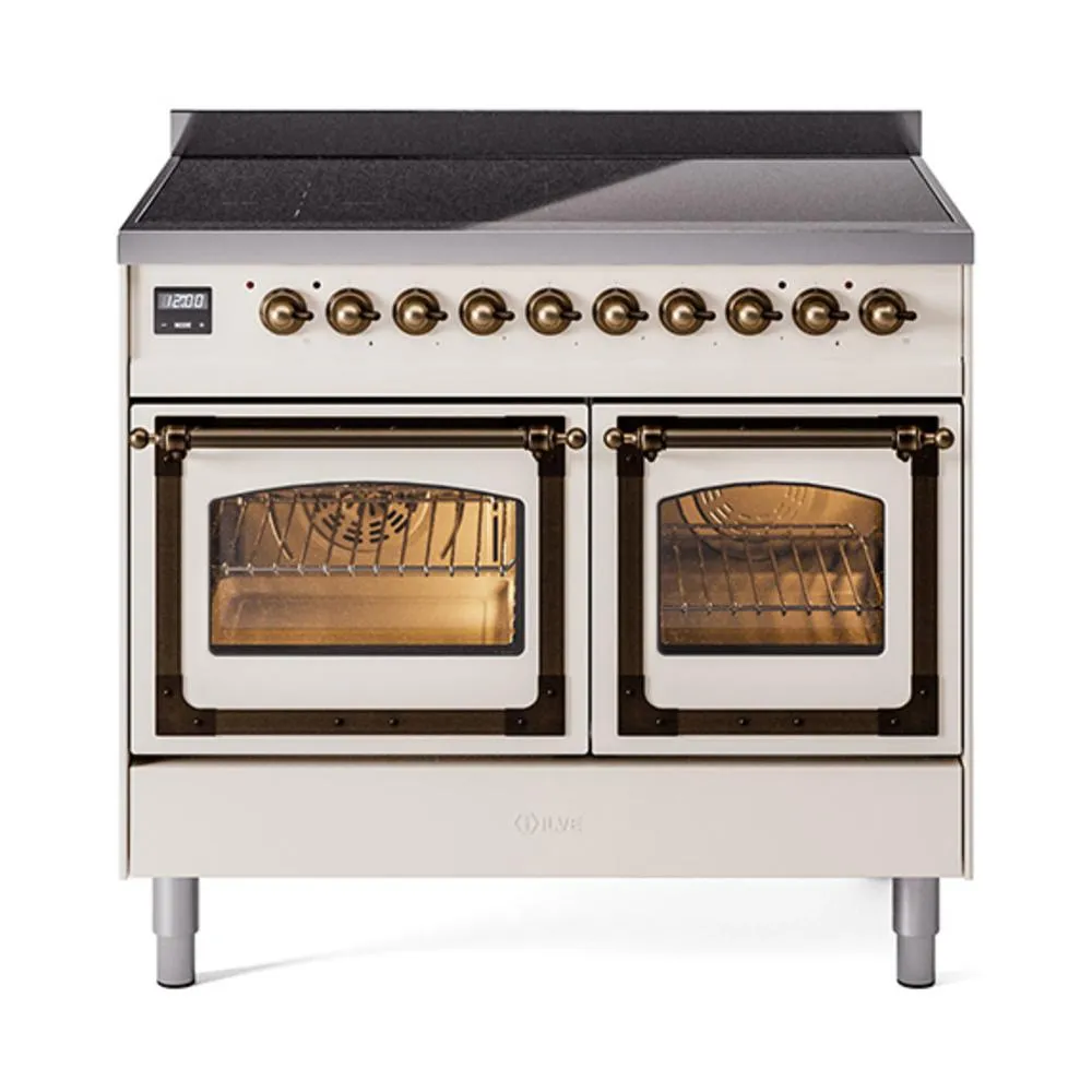 Ilve UNDI406NMPAWB Ilve Undi406Nmpawb Nostalgie Ii Noblesse 40" Induction Range (Triple Glass Door, Antique White, Burnished)