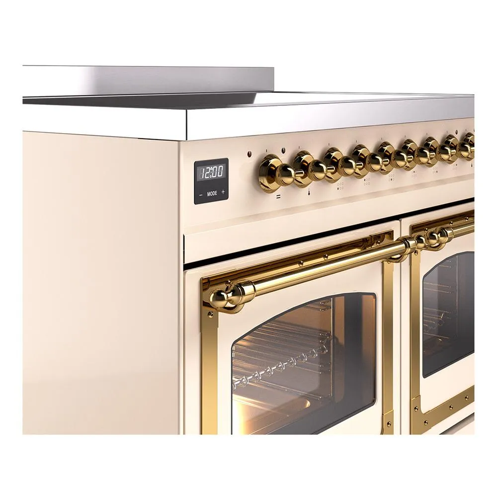 Ilve UNDI406NMPAWG Ilve Undi406Nmpawg Nostalgie Ii Noblesse 40" Induction Range (Triple Glass Door, Antique White, Brass)