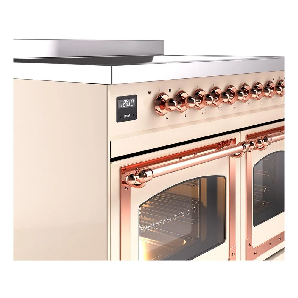 Ilve UNDI406NMPAWP Ilve Undi406Nmpawp Nostalgie Ii Noblesse 40" Induction Range (Triple Glass Door, Antique White, Copper)