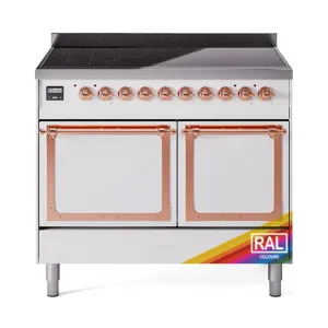 Ilve UNDI406QNMPRAP Ilve Undi406Qnmprap Nostalgie Ii Noblesse 40" Induction Range (Solid Door, Ral, Copper)