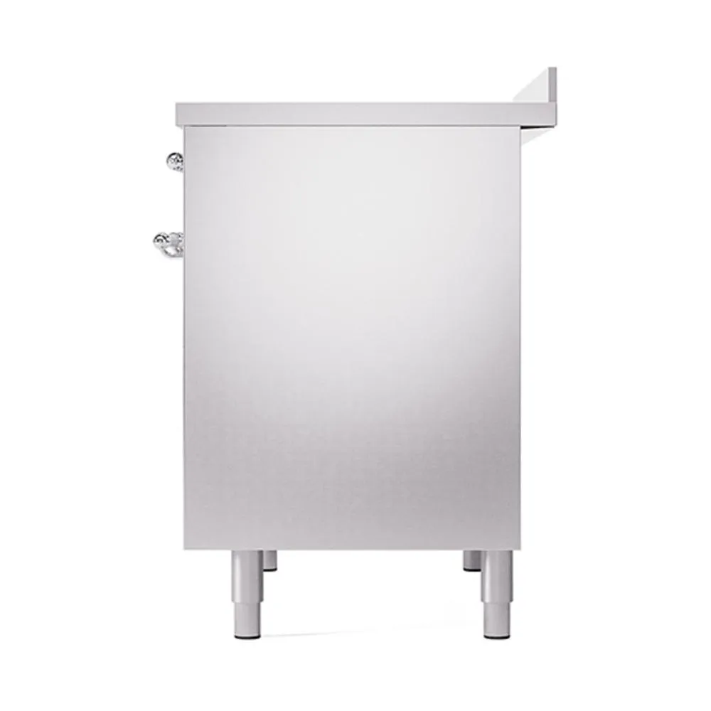 Ilve UNDI406QNMPSSC Ilve Undi406Qnmpssc Nostalgie Ii Noblesse 40" Induction Range (Solid Door, Stainless Steel, Chrome)