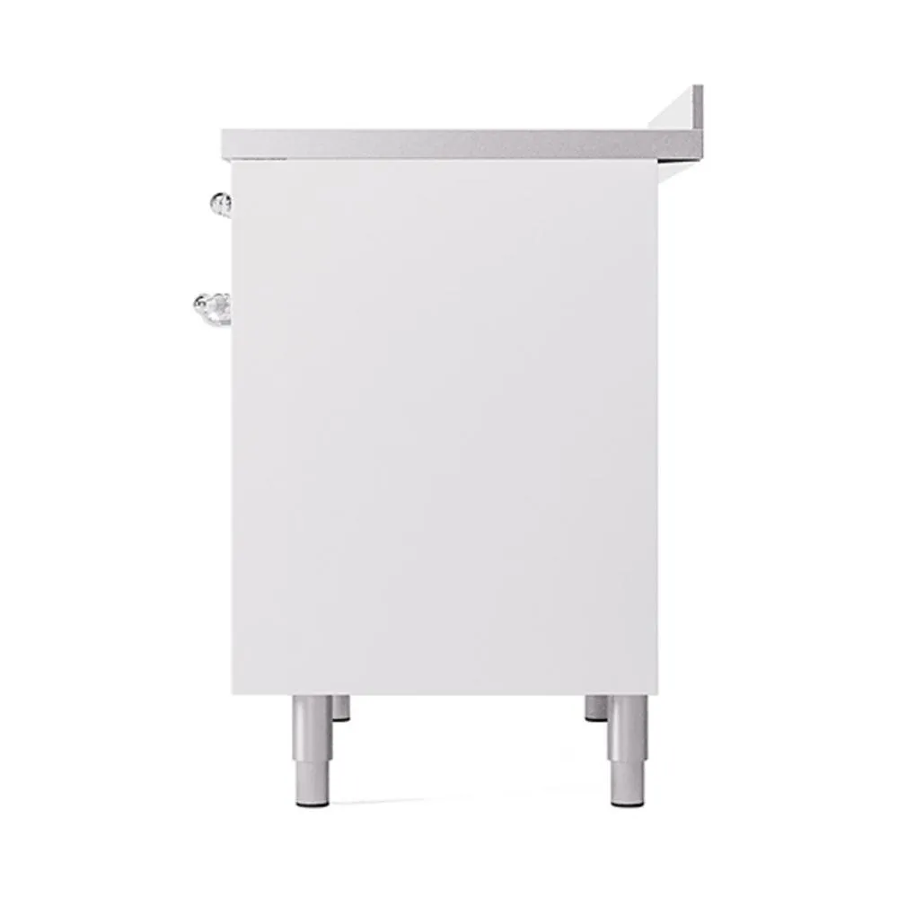 Ilve UNDI406QNMPWHC Ilve Undi406Qnmpwhc Nostalgie Ii Noblesse 40" Induction Range (Solid Door, White, Chrome)