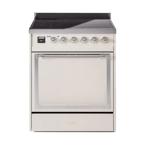 Ilve UNI304QNMPAWC Ilve Uni304Qnmpawc Nostalgie Ii Noblesse 30" Induction Range (Solid Door, Antique White, Chrome)