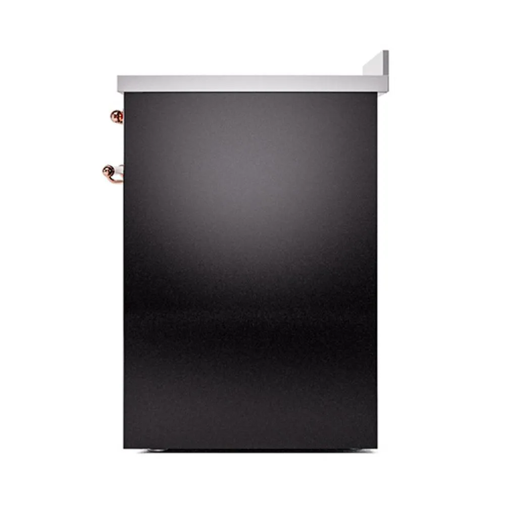 Ilve UNI304QNMPBKP Ilve Uni304Qnmpbkp Nostalgie Ii Noblesse 30" Induction Range (Solid Door, Glossy Black, Copper)