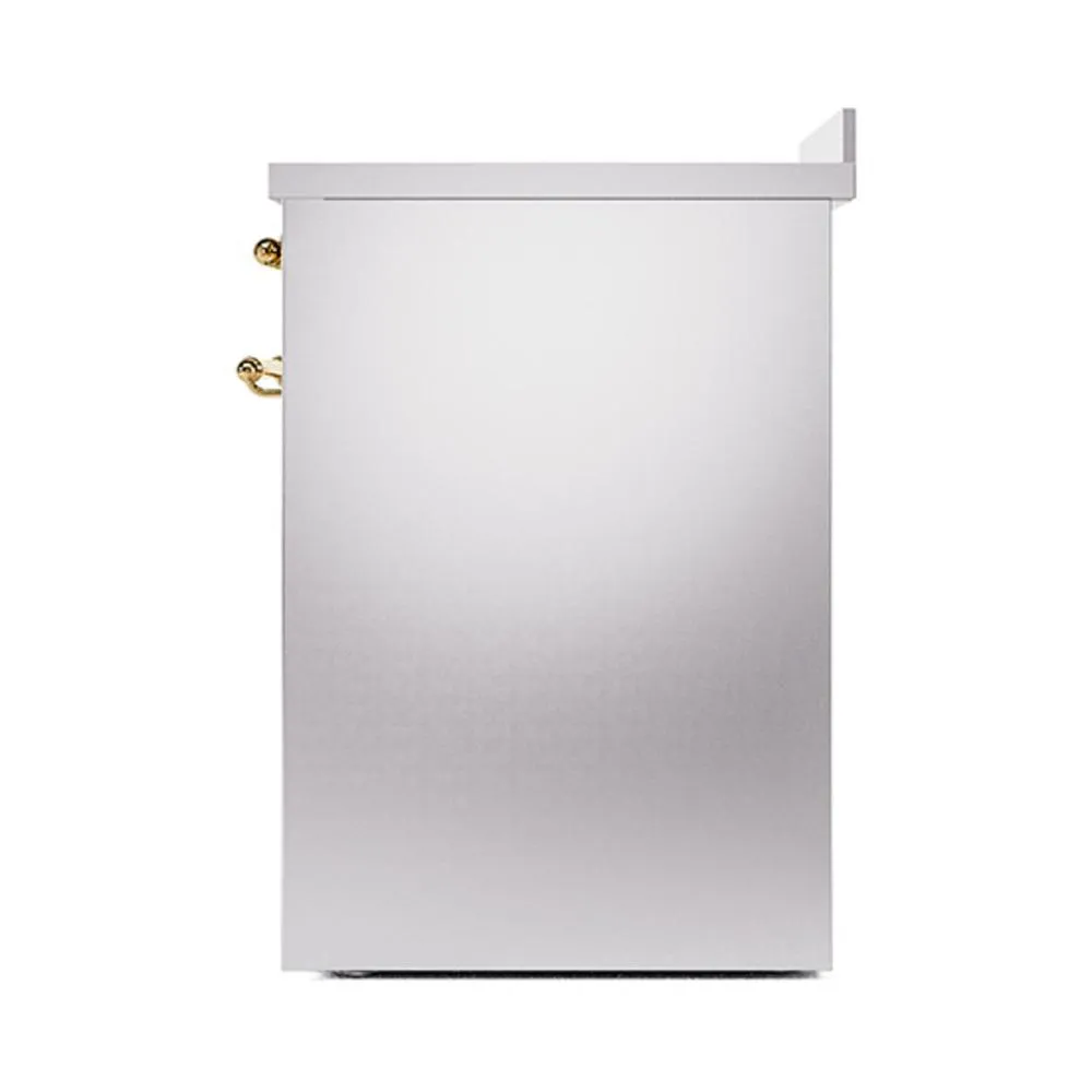 Ilve UNI304QNMPSSG Ilve Uni304Qnmpssg Nostalgie Ii Noblesse 30" Induction Range (Solid Door, Stainless Steel, Brass)
