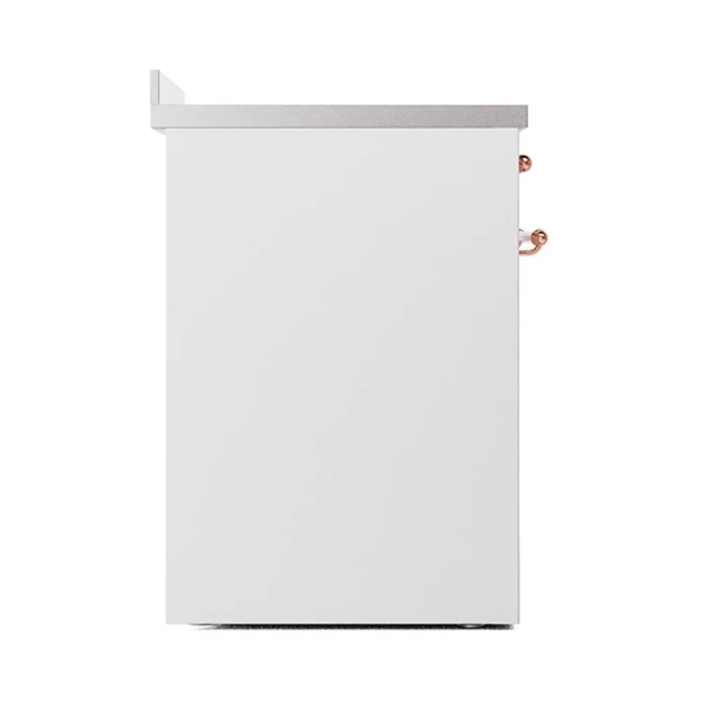 Ilve UNI304QNMPWHP Ilve Uni304Qnmpwhp Nostalgie Ii Noblesse 30" Induction Range (Solid Door, White, Copper)