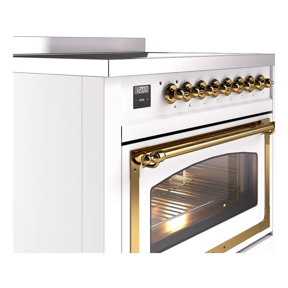 Ilve UNI366NMPRAG Ilve Uni366Nmprag Nostalgie Ii Noblesse 36" Induction Range (Triple Glass Door, Ral, Brass)