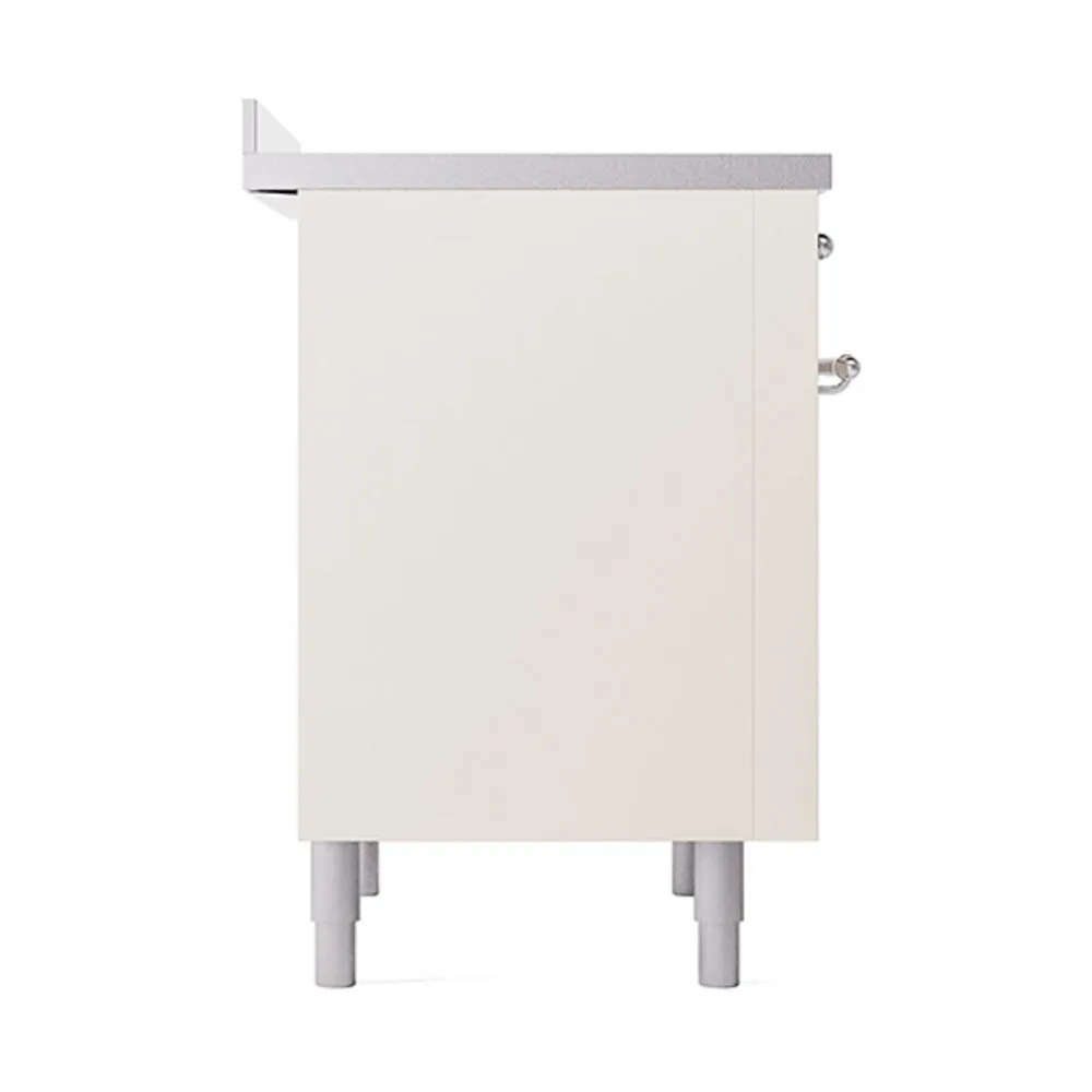 Ilve UNI366QNMPAWC Ilve Uni366Qnmpawc Nostalgie Ii Noblesse 36" Induction Range (Solid Door, Antique White, Chrome)