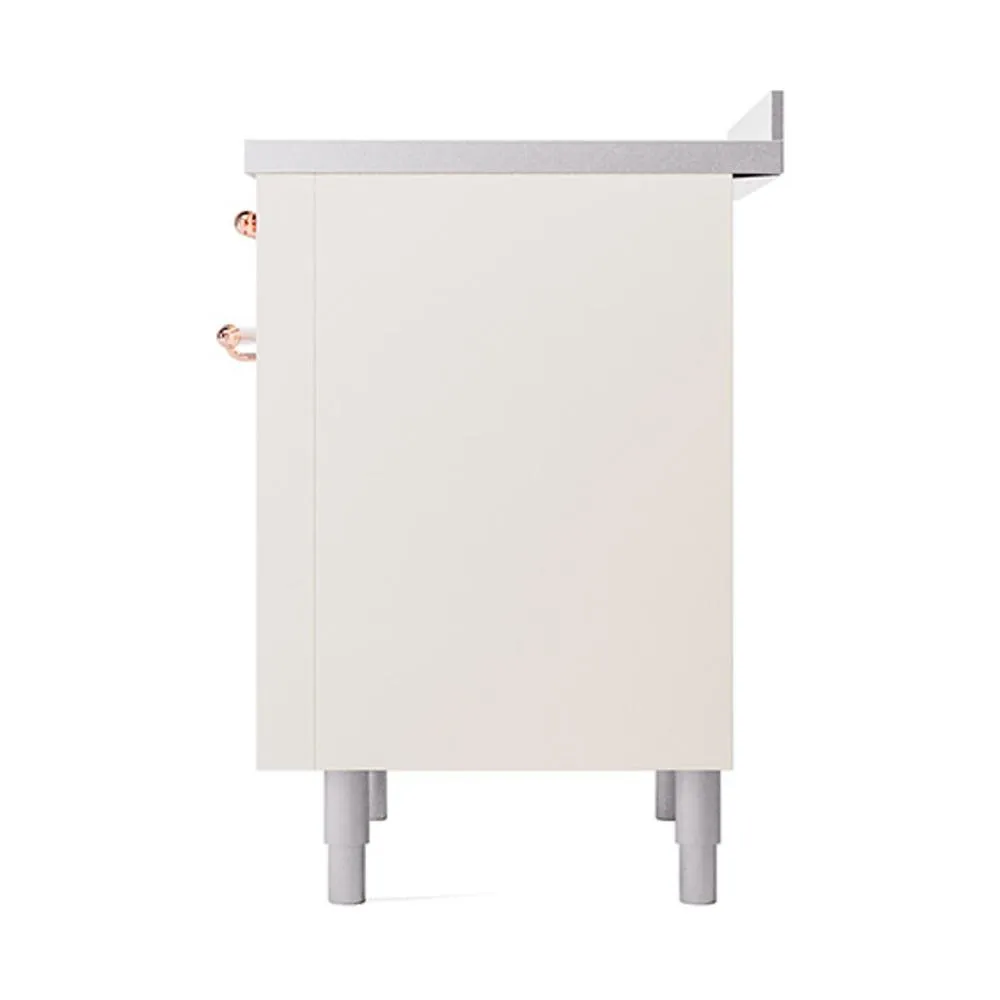 Ilve UNI366QNMPAWP Ilve Uni366Qnmpawp Nostalgie Ii Noblesse 36" Induction Range (Solid Door, Antique White, Copper)