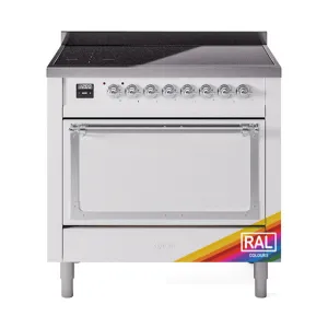 Ilve UNI366QNMPRAC Ilve Uni366Qnmprac Nostalgie Ii Noblesse 36" Induction Range (Solid Door, Ral, Chrome)