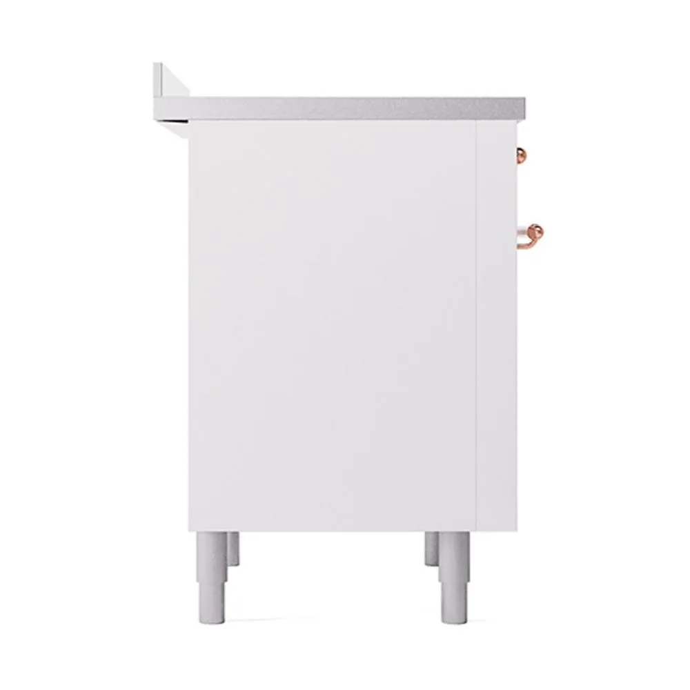 Ilve UNI366QNMPWHP Ilve Uni366Qnmpwhp Nostalgie Ii Noblesse 36" Induction Range (Solid Door, White, Copper)