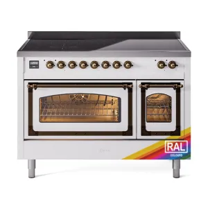 Ilve UNI486NMPRAB Ilve Uni486Nmprab Nostalgie Ii Noblesse 48" Induction Range (Triple Glass Door, Ral, Burnished)