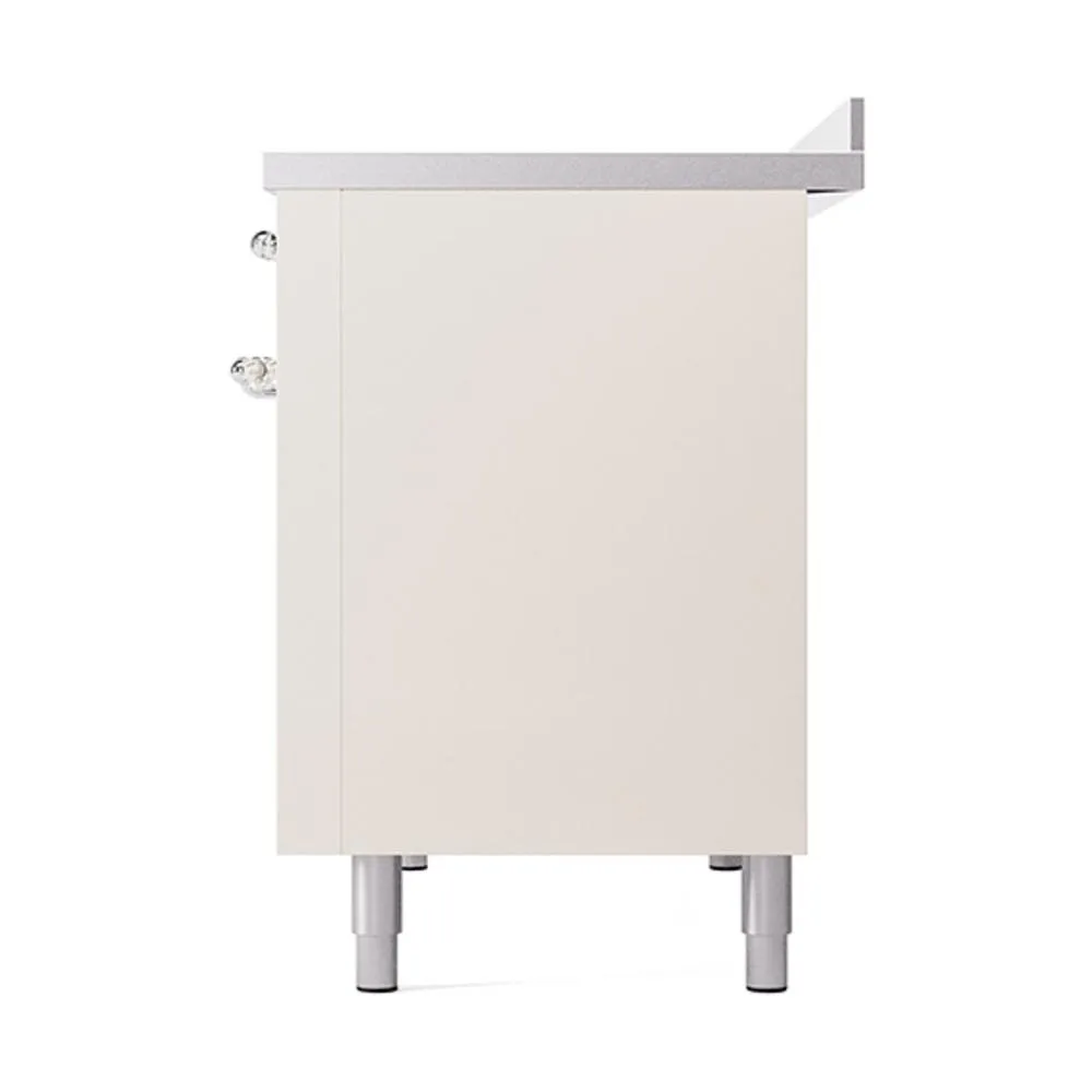 Ilve UNI486QNMPAWC Ilve Uni486Qnmpawc Nostalgie Ii Noblesse 48" Induction Range (Solid Door, Antique White, Chrome)
