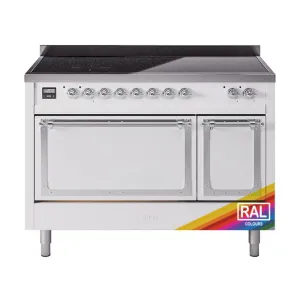 Ilve UNI486QNMPRAC Ilve Uni486Qnmprac Nostalgie Ii Noblesse 48" Induction Range (Solid Door, Ral, Chrome)