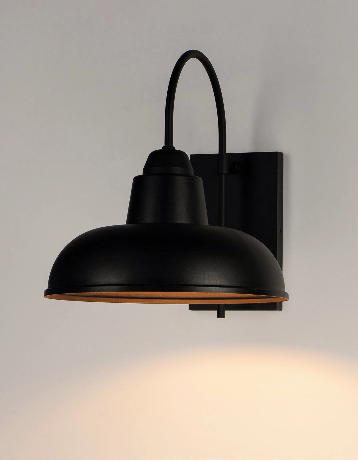 Industrial One Light Outdoor Wall Lantern Black