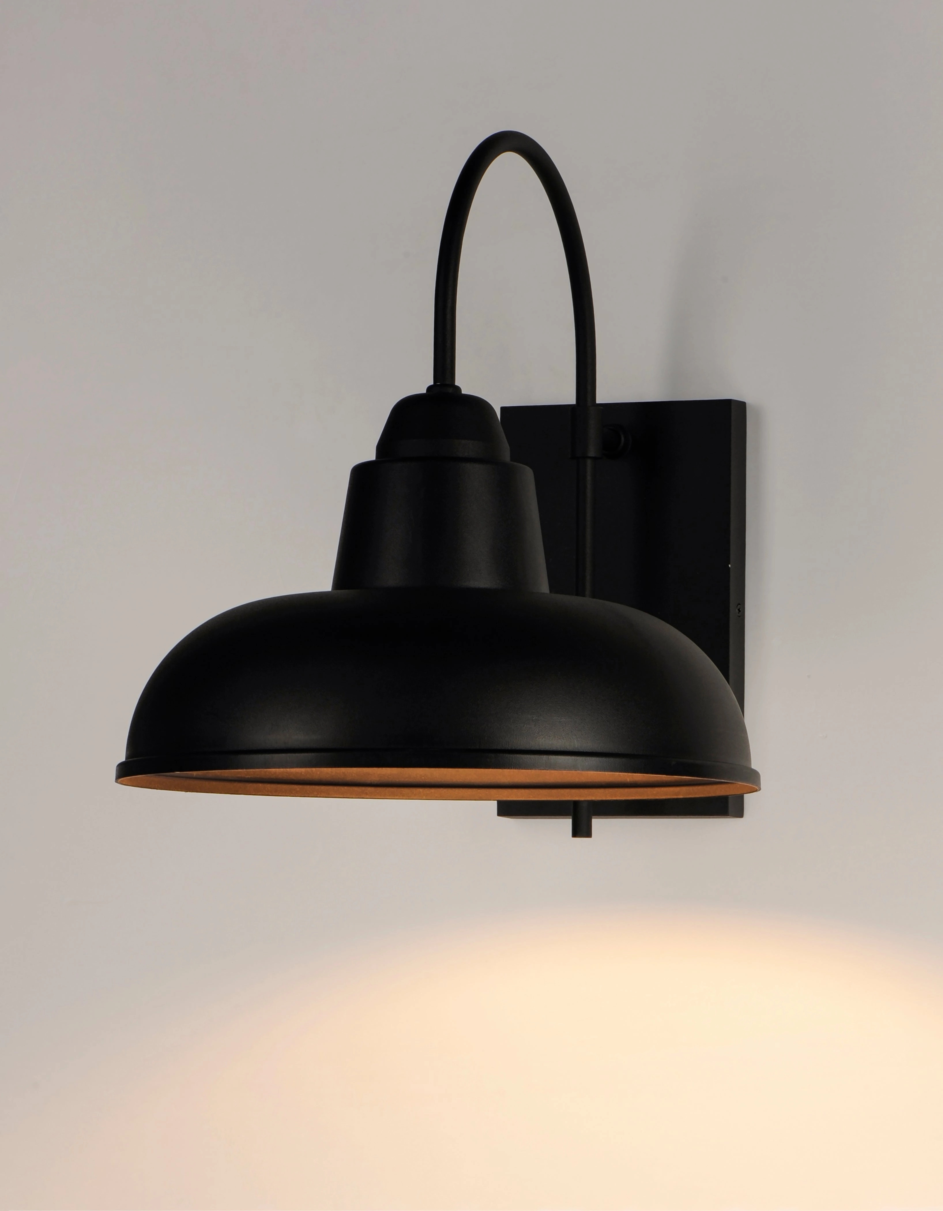 Industrial One Light Outdoor Wall Lantern Black