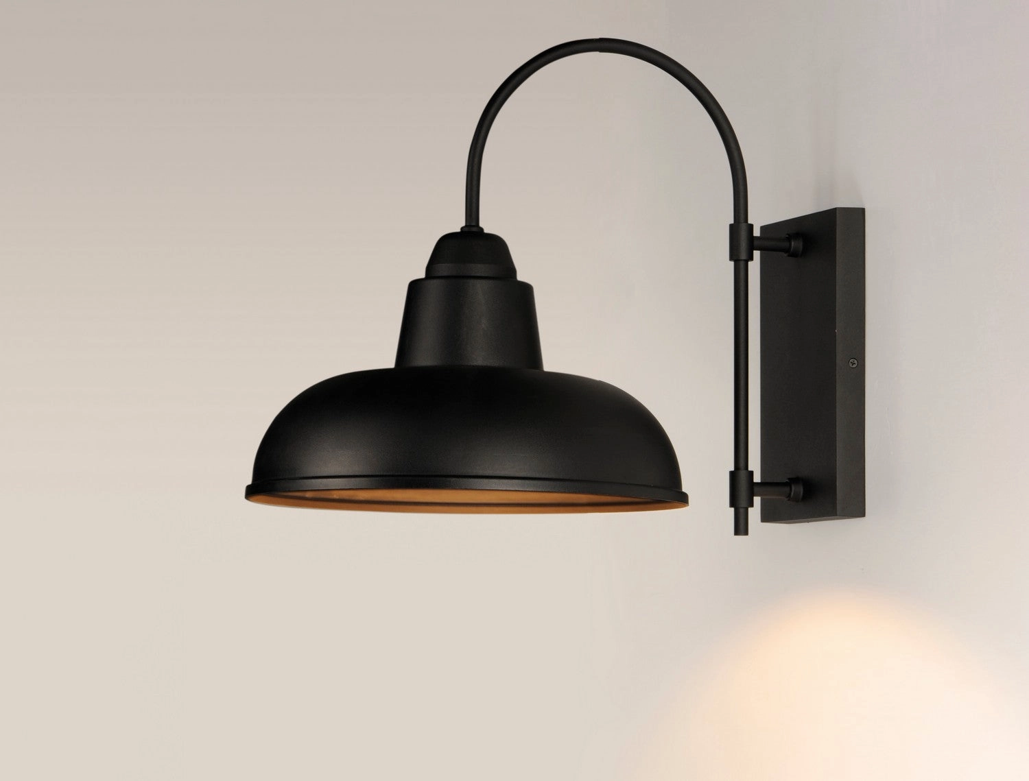Industrial One Light Outdoor Wall Lantern Black