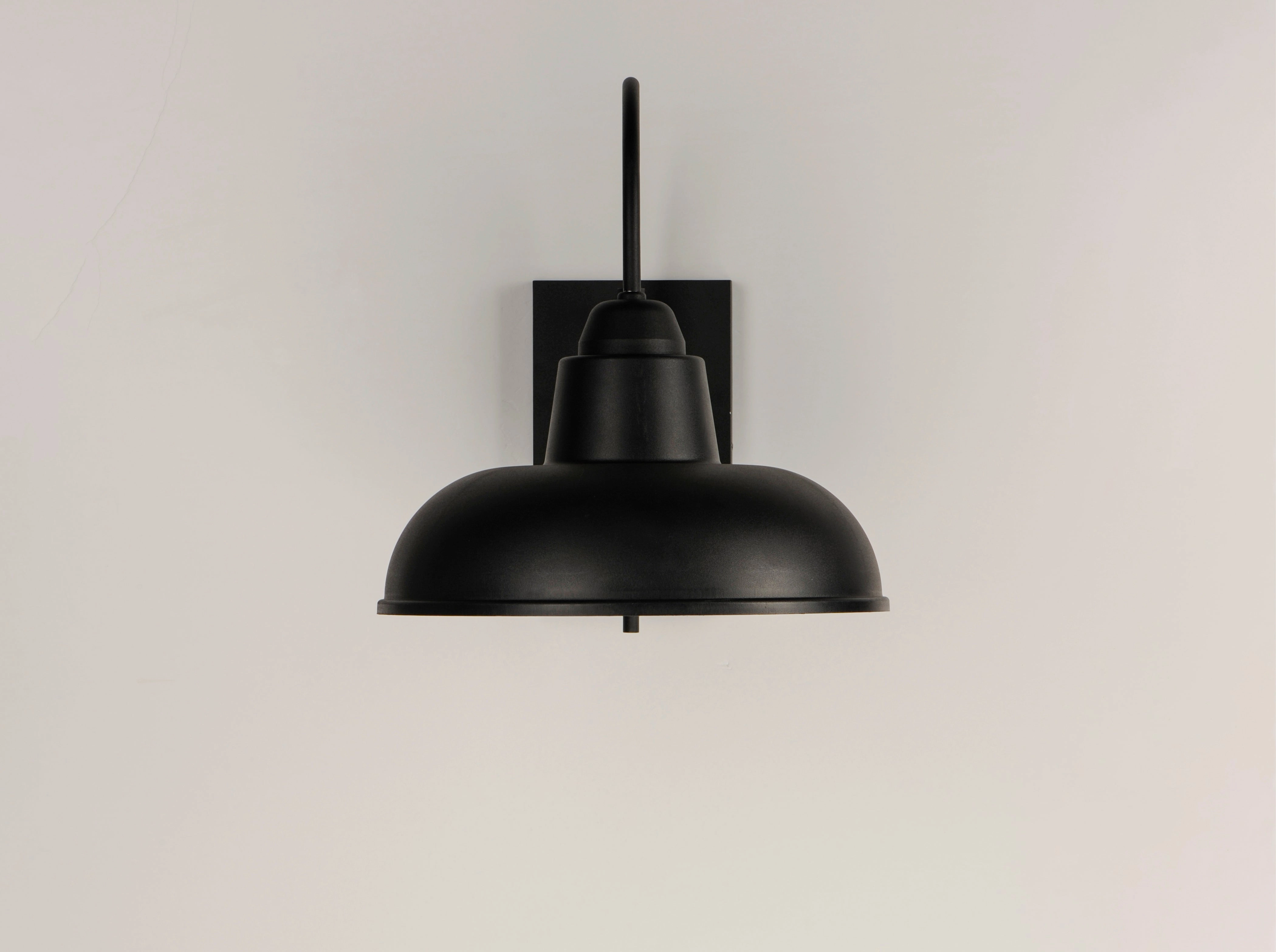 Industrial One Light Outdoor Wall Lantern Black