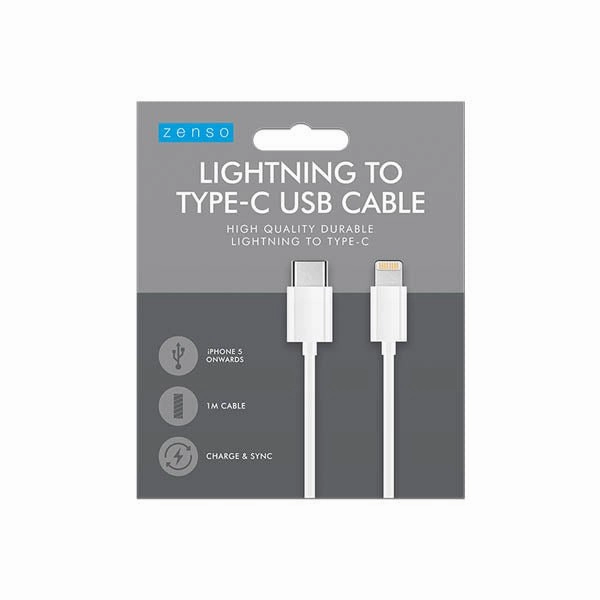 Hot Pick of the Day Zenso Lightning To Type C Usb Cable 1M