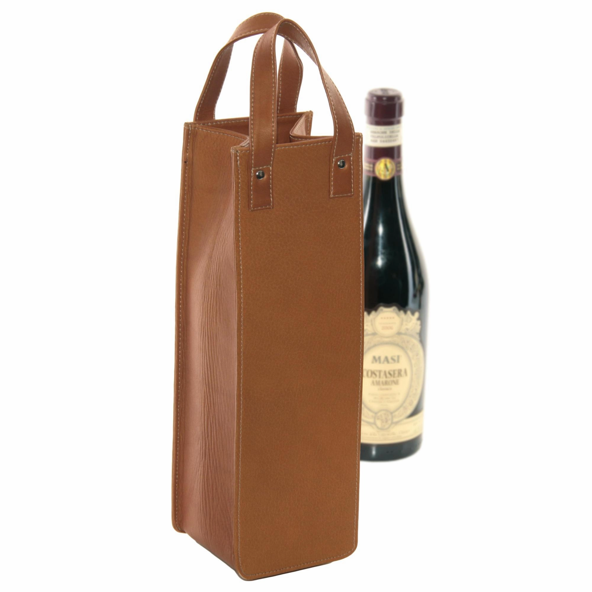 Piel Leather Single Wine Tote Exclusive Holiday Deal