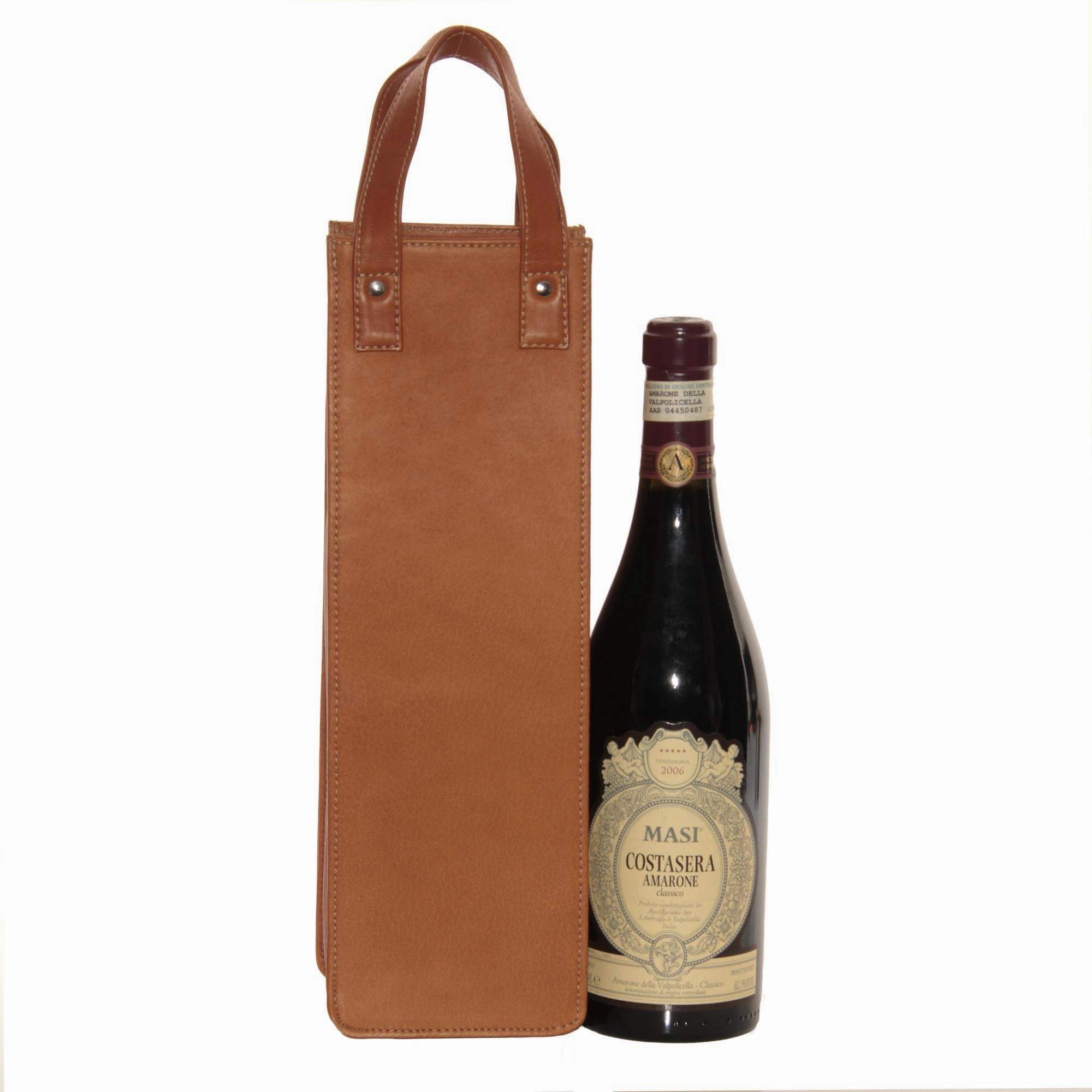 MustHave Items Piel Leather Single Wine Tote