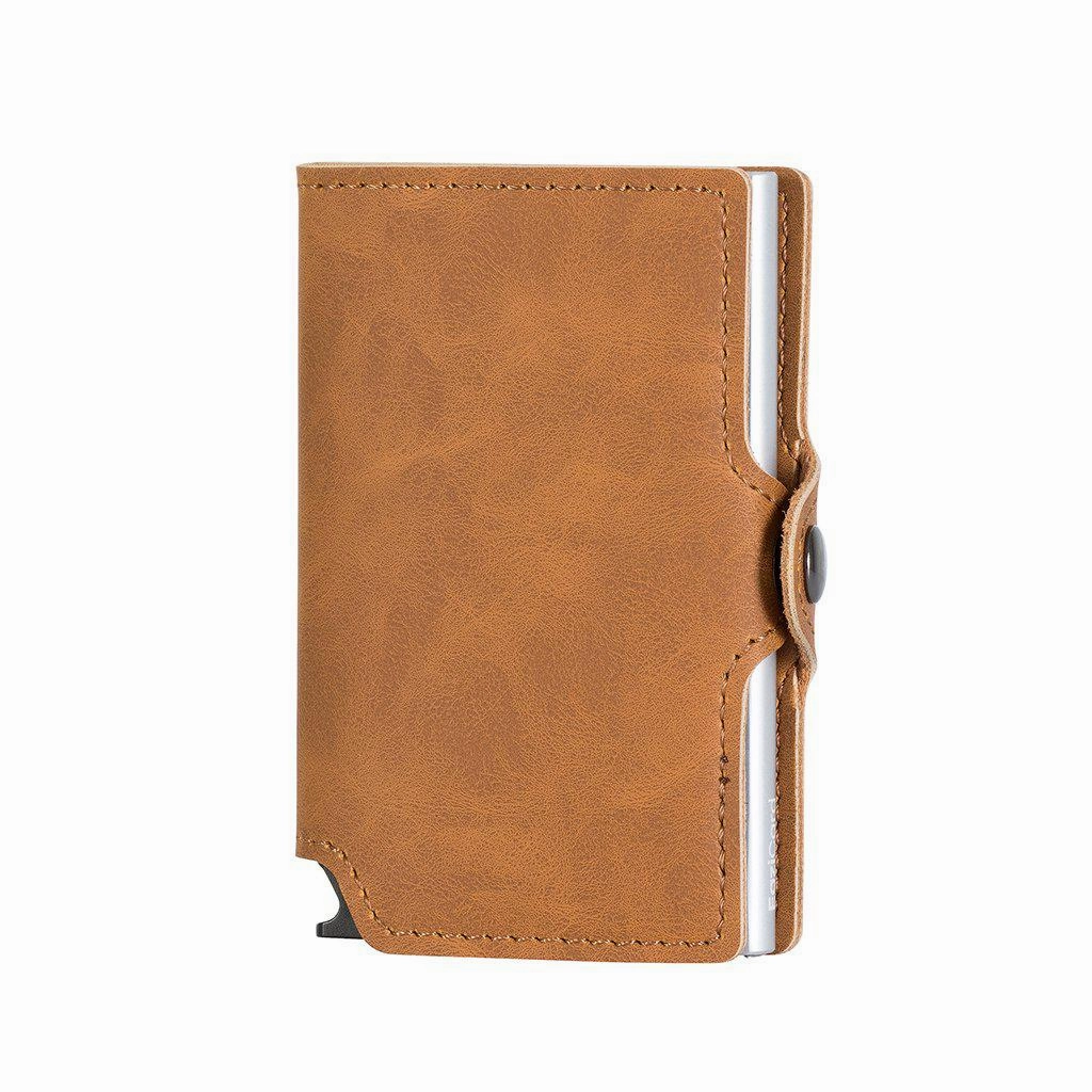 Todays Steal Flash Deal Today Eazicard Rfid Pu Leather Vintage Pattern Wallet | Brown/Silver